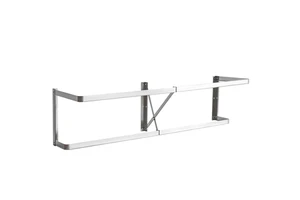 Stainless Steel Wall Mounted Double Wire Wall Rack Modern Design Wall Display Shelves Bracket Set for Kitchen for Tool