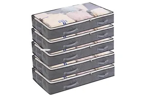 Household Under Bed & Wardrobe Multi-functional Space-saving Fabric Storage Box Folding Quilt Clothing Organizer Container