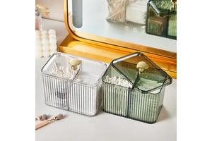 Rectangle Desktop Eco-Friendly Injection Molded Plastic PET Modern Multi-functional Durable Makeup Sundry Storage Box Office