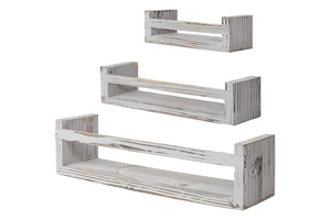 Handcrafted Modern and Rustic Floating Shelves for Kitchen Bathroom Living Room as Mail & Key Wall Organizers