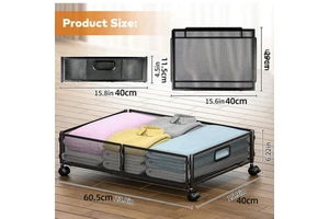 Bedroom Underbed Storage Rack Drawable Wheeled Clothes Sorting Rack Storage Box
