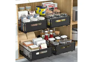 Pull Out Cabinet Organizer Heavy Duty Sliding Kitchen Organizers and Storage Pull Out Drawers for Cabinets