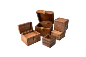 Rustic Black Brown Rectangle Unfinished Storage Keepsake Decorative Wooden Craft Packaging Box Wood Gift Boxes With Lid