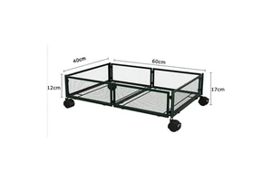 Foldable Ironwork Under Bed Storage Box with Wheels for Clothes & Sundries