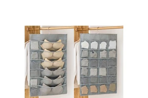 Hot Sale Enlarged Closet Underwear Bags Folding Clothing Storage Bag Hanging Bra Organizer Sock Bag With Mesh Pockets
