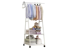 Hot Three-Layer Detachable Carbon Steel Coat Rack Clothing Organizer Minimalist Modern Bedside Hanging Storage for Bedroom
