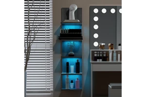 Modern Style Wood Wall-Mounted Storage Rack for Apartment Hotel Living Room-Eco-Friendly Space Saving Decorative Display