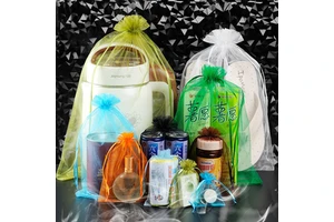 Cheap Organza Storage Gift Pouch Drawstring Bag Personalized Christmas Organza Mesh Drawstring Bags