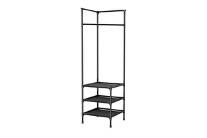 Simple Double-Tier Metal Coat Rack Multi-Layer Storage Shelf Indoor Living Room Suitable Bedroom Dormitory Household Clothes