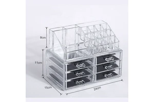 Clear Cosmetic Storage Organizer Jewelry and Hair Accessories Container Acrylic Makeup Organizer