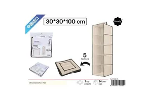 5-Tier Hanging Closet Organizer 30 X 30 X 100 cm Premium Storage Solution for Your Space