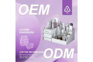 JX Makeup Organizer, Plastic Cosmetic Organizer Storage.