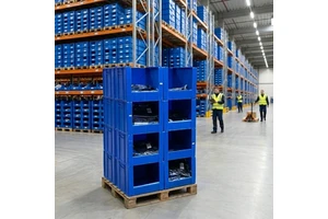 Durable Collapsible PP Corrugated Plastic Warehouse Storage Box Reusable Coroplast Stackable Picking Bin Customized