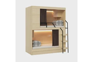 Dormitory Beds Solid Wood Cspsule Bunk Bed With Stairs