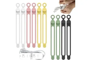 Silicone Phone Charging Cable Winder Ties Cord Organizer for Bundling and Fastening Cable Cords Wires
