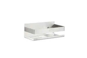 Wall Mounted Bathroom Storage Rack Stainless Steel Storage Rack Punch Free Bathroom Storage