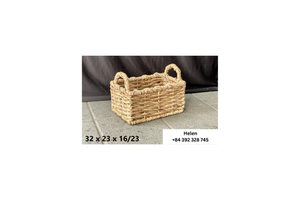 Elegant Vintage Style Handwoven Water Hyacinth Storage Basket Box Eco Friendly Handmade Craft from Vietnam