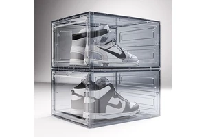 Hot New Plastic clear Shoe Storage Boxes Dustproof Transparent Acrylic Shoe Storage Stackable Organizer