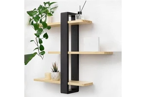 Wall-mounted 3-tier Wooden Shelf Storage Rack for Bedroom, Living Room, Office, Bathroom, Home Decoration