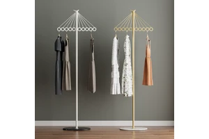 Creative umbrella coat rack, simple multi-functional coat rack, light luxury bedroom floor-standing storage coat rack