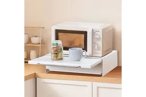 BOCHENG 2-Tier Metal Kitchen Cabinet Organizers Pull-Out Drawers Organizers with Counter Storage for Efficient Organization