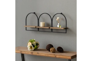 Bathroom Shelves Wall Mounted,Rustic Towel Rack With Towel Bar,Utility Storage