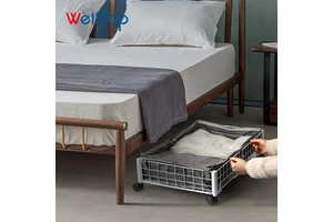 Quality Under Bed Storage Cart With Wheels Rolling Drawers Shoe Organizer Quality Storage Bags Zippers for Kitchen Use