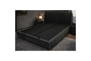 Luxury Heritage Leather Upholstered Comfortable Storage Bed Headboard Steel Frame Modern LiftUp Base Customized Colors Laurel