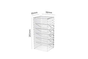 Desktop Cosmetic Storage Stand Square Makeup & Jewelry Organizer Plastic Modern Multifunction Shelf