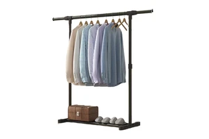 Stainless Steel Foldable Wall Coat Hanger Rack for Home & Clothing Store Pants Storage Floor Standing Coat Rack
