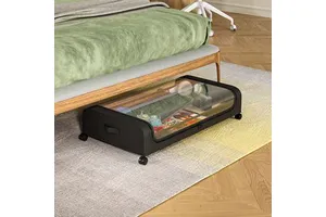 Large Capacity 600D Oxford Cloth Underbed Clothes and Shoes Storage Box with Wheels