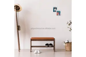 Modern Entry Shoe Cabinet Bamboo Shoe Rack Shoe Stool With Storage Function For Bedroom Apartment Hotel Living Room