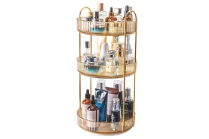 Plastic Rotatable Cosmetic Storage Box Bedroom Multi-layer Storage Rack Skin Care Cosmetic Storage Rack Cosmetic Holder case