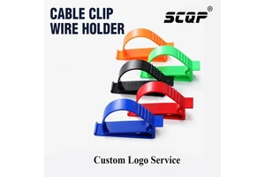 SCQP Customized Logo Plastic Cable Organizer Clips Colorful Wire Management System Safety Glove Clip Holder Belt Accessory Clip