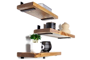 Modern Customized Solid Wood Wall-Mounted Storage Shelves Rack for Bedroom Bathroom Living Room Kitchen Bag Storage
