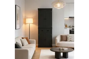 Black Sideboard Kitchen Utensil Cabinet Storage Practical Kitchen Storage Solution