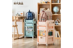 OEM/ODM Multi-functional Storage Holders Racks With Wheels Removable Desk Book Organizer Storage Trolley For Home
