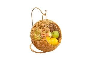 Handmade Woven Storage Basket Creative Round Hanging Fruit