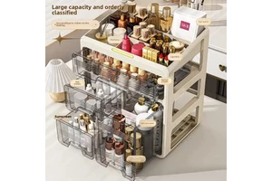 NFS Desktop Acrylic Storage Box for Cosmetics Single Tier Injection Plastic Lipstick Mask Rack Skin Care Products Organizer