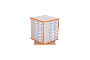 720-56 Revolving Drawer Cabinet with 56 Plastic Drawers Product Category Cabinet Organizers