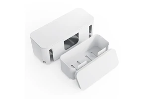 2 Pack Durable White PVC Electronic Cable Management Box Cord Organizer Power Strips Surge Protector Wire Management Extension
