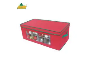 Customizable Multifunctional Rectangular Christmas Ornament Storage Box Large Foldable Waterproof Modern Design for Garden Use