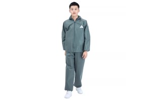 Disposable SS Two-Piece Protective Coverall Waterproof Anti-Static Features Heat Resistant 150C Cleanroom Use Level D Protection