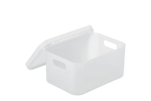 Cosmetic Desktop Organizer Makeup Storage Box with Lid Plastic Storage Boxes