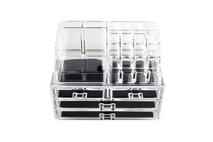 Makeup Cosmetic Organizer -16 Slot 4 Box Drawer Storage Organizers for Make up