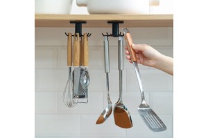 Kitchen Organizer Storage Kitchen Supplies Organizers Rotatable Rack Accessories Cabinet Organizer Hook up Storage Rack