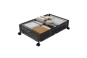 Jiuyi Foldable Storage Rack Under the Bed Bedroom Bed Bottom Storage Rack Pull-out Clothes Sorting Rack Storage Box