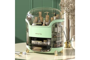 Sesame Light Luxury Cosmetics Desktop Storage Box Transparent Clamshell Multiple Grids Drawer-type Makeup Container