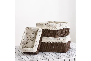 Idyllic Hand-woven Desktop Multifunctional Storage Basket