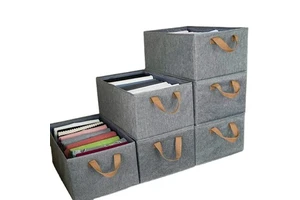 Large Capacity Undivided Clothing Storage Box With Steel Frame Support, Foldable and Organized Storage Box